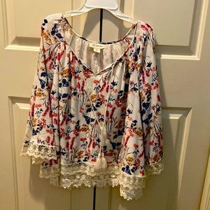 Style and co off white two tier tunic